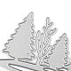 クリスマスツリー炭素鋼切断ダイステンシル  DIYスクラップブッキング/フォトアルバム用  装飾的なエンボス印刷紙のカード  マットプラチナカラー  53x106x0.8mm DIY-R079-053-3