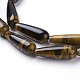 Chapelets de perles d'œil de tigre naturel G-G731-01-30x10mm-3