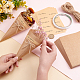 PandaHall Elite 50pcs Folding Kraft Paper Cones Flower Holder Bouquet Candy Chocolate Bags Boxes with Hemp Ropes Label Stickers Tape DIY Wedding Table Decor Party Gift Box DIY-PH0020-67-3