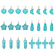 Arricraft 24 pendentifs en pierres précieuses turquoise G-AR0005-22-1
