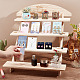 NBEADS 4-Tier Wooden Display Stand Riser ODIS-WH0025-102-3