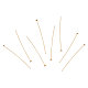 BENECREAT 100PCS 18K Real Gold Plated Flat Head Pins KK-BC0004-01-0.7x45-4