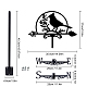 オランウータン鉄風向インジケーター  屋外の庭の風の測定ツールのための風見鶏  鳥  270x358mm AJEW-WH0265-005-2