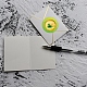 聖パトリックの日のテーマのペットの防水自己粘着ステッカー  DIYスクラップブッキング用  フォトアルバムの装飾  緑黄  38mm  500PCS /ロール PW-WG78646-01-4
