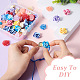 Craftdady 72Pcs 2 Style 6 Colors Smudged Color Opaque Resin Cabochons RESI-CD0001-19-6