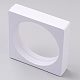 透明ネックレスディスプレイボックス  プラスチック  正方形  ホワイト  9x9x2cm  内径：75mm OBOX-G013-15-1