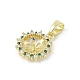 Латунные микро-паве прозрачные кубические цирконии европейские подвески-шармы KK-K297-59G-2
