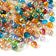 Pandahall 180 Stück 18 Farben transparente galvanisierte Glasperle EGLA-TA0001-19-3