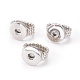 Adjustable Alloy DIY Button Snap Ring Components X-PALLOY-R009-2