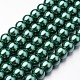Hebras redondas de perlas de vidrio teñido ecológico HY-A008-8mm-RB118-1