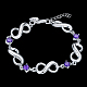 Brass Infinity Link Bracelets BJEW-BB17081-2