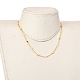 Brass Handmade Beaded Chain Necklaces NJEW-JN02946-4