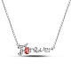 SHEGRACE 925 Sterling Silver Word Forever Necklace JN329A-1