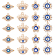 SUPERFINDINGS 40Pcs 4Style Evil Eye Alloy Enamel Pendants Evil Eye Rhinestone Charms 14.5~19x15~21.5mm Evil Eye Pendants Bulk for DIY Bracelet Necklace Jewerly Craft Making Hole:1.6~2mm FIND-FH0003-93-1