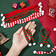 Nbeads 30 pz 3 mini sciarpa lavorata a maglia a righe natalizie DIY-NB0008-79-3
