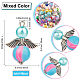 CRASPIRE 40PCS Angel Charm Colorful Angel Wing Pendant Pearl Beads Jewelry Making DIY Crafting Accessories Guardian Angel Gifts Angel Charms CLAY-CP0001-01-2