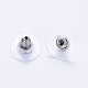 304 Stainless Steel Bullet Clutch Earring Backs X-STAS-S113-003P-2