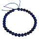 Teñidos lapislázuli natural de hebras de perlas redondas G-PH0005-6mm-01-1