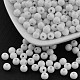 6MM White Chunky Bubblegum Acrylic Round Solid Beads X-PAB702Y-5-1