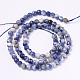 Facetas sodalita naturales hebras de perlas redondas G-L377-45-4mm-2