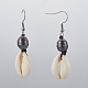 Cowrie Shell Dangle Earrings EJEW-JE02917-02-1