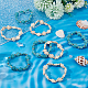Dicosmetic 8 Stück 2 Farben gefärbte synthetische türkisfarbene Schildkröten-Perlen-Stretch-Armbänder-Set für Frauen BJEW-DC0001-04-4