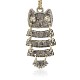 Antique Silver Plated Alloy Rhinestone Owl Pendants for Halloween Jewelry ALRI-J083-21AS-2