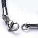 Three Loops Braided Leather Cord Wrap Bracelets BJEW-F291-27P-3