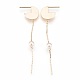 Brass Dangle Stud Earrings EJEW-F169-04G-NF-1
