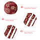 SUPERFINDINGS 6M 3 Sizes Christmas Ribbons Dark Red Double Face Printed Polyester Ribbons Flat with Hot Stamping Snowflake Pattern Wrapping Ribbons for Sewing Craft Gift Package OCOR-FH0001-26A-3