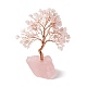 Décoration d'affichage d'arbre de quartz rose naturel DJEW-G027-08RG-03-1