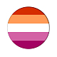 Pin de solapa de hojalata redondo plano del orgullo del color del arco iris GUQI-PW0001-034N-1