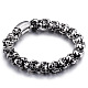 Titanium Steel Skull Link Chain Bracelet for Men WG51201-09-1
