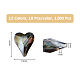 Superfindings 120 pièces 12 couleurs galvanoplastie brins de perles de verre transparent GLAA-FH0001-64-2