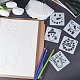 36Pcs 36 Styles Christmas PET Plastic Hollow Out Drawing Painting Stencils Templates DIY-WH0349-66-3