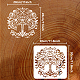 FINGERINSPIRE Tree of Life Stencil 11.8x11.8 inch Damask Tree of Life Stencil Plastic Plant Tree Pattern Stencil Reusable Create DIY Tree Life Crafts and Decor for Painting on Wood Fabric Walls DIY-WH0391-0383-2