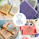 PH PandaHall Tree Soap Stamp Tree of Life Acrylic Stamp with Handle Square Soap Chapter Imprint Stamp for Handmade Soap Cookie Clay Pottery Stamp Biscuits Gummier Making Projects DIY-WH0350-083-3