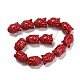 Dyed Synthetical Coral Buddha Head Beads Strands CORA-L008-01-2