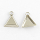 Triangle Stainless Steel Charms Cabochon Settings STAS-Q168-18-1