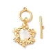 Brass Pave Clear Cubic Zirconia Toggle Clasps KK-M243-09G-01-2