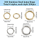 Sunnyclue 800 pz 4 stili 304 anelli di salto in acciaio inossidabile STAS-SC0006-08-2