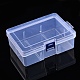 長方形のプラスチックビーズ収納ボックス  ビーズ用のジュエリーケース  小物  透明  16.5x12x6cm CON-YW0001-32-2