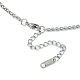 304 Stainless Steel Wheat Chain Necklace for Men Women NJEW-YW0001-17-2