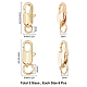 SUNNYCLUE 1 Box 12Pcs 2 Sizes 18K Gold Plated Lobster Claw Clasp with Open Jump Ring Necklace Lobster Clasps Jewellery Findings for Beginners DIY Necklace Jewelry Making Supplies KK-SC0002-26-2