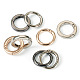 Beadthoven 24 Uds 6 estilos anillos de puerta de resorte de aleación de zinc FIND-BT0001-25-3