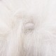 手作りののどのウサギのファーのポンポンボールカバーペンダント  ファジーバニーヘアボール  弾性繊維入り  ホワイト  55~74mm  穴：5mm WOVE-F020-A19-2