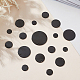 PH PandaHall 36pcs Metal Stamping Blank Tags 6 Sizes Blank Stamping Tag 304 Stainless Steel Metal Discs Black Pet ID Tags for Earring Necklace Bracelet Jewelry Making STAS-PH0004-48-5