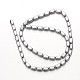 Chapelets de perles en hématite synthétique sans magnétique G-F300-40A-01-2