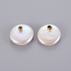 Perlas naturales abalorios de agua dulce cultivadas PEAR-E012-B04-02-2