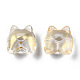 Perles de verre peintes par pulvérisation transparent GLAA-N035-034-D01-2